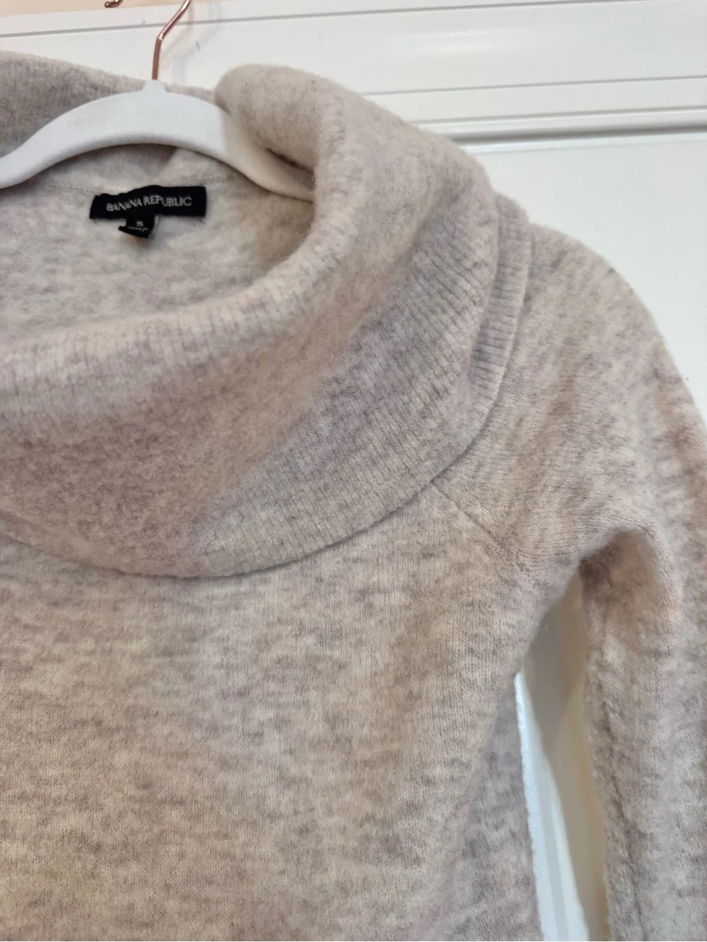 Banana Republic Oatmeal Cowl Neck Sweater